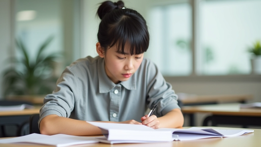 Studente che studia giapponese